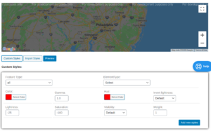 Settings Overview for GD > Settings > Maps Styles > Manage Map Styles ...