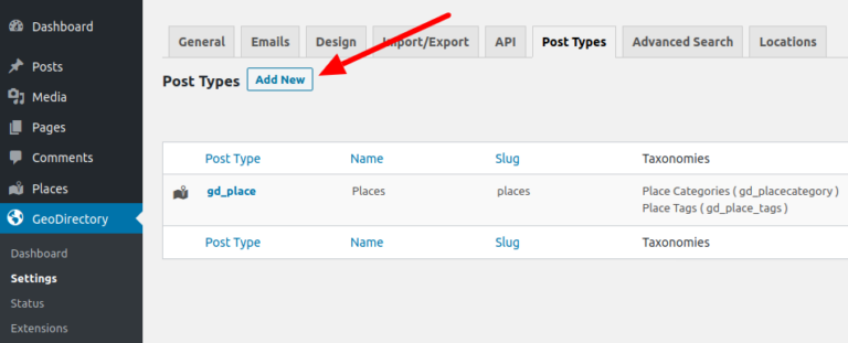 How to Add a New Custom Post Type? - GeoDirectory Business Directory ...