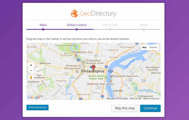 GeoDirectory V2 Setup Wizard