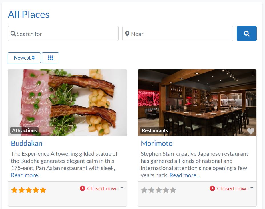 GeoDirectory Vanilla design