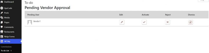 admin approves vendor application