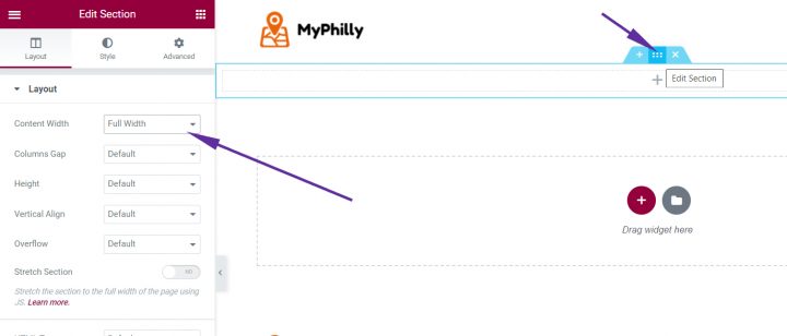 edit section hero image of the homepage