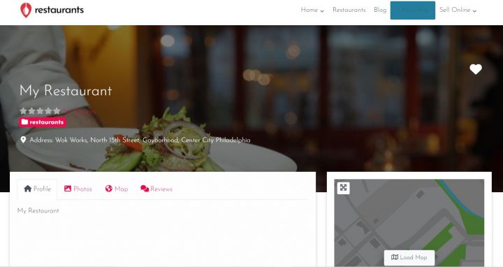 restaurant listing created