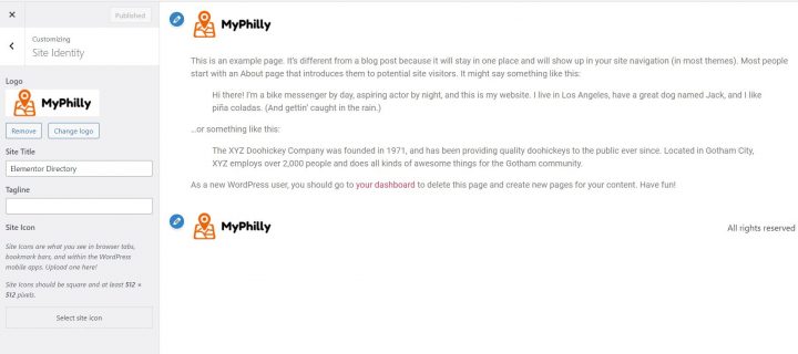 logo of a elementor dirctory website