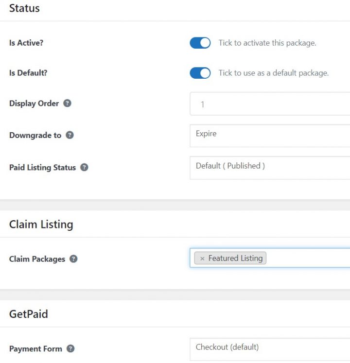 claim listing package