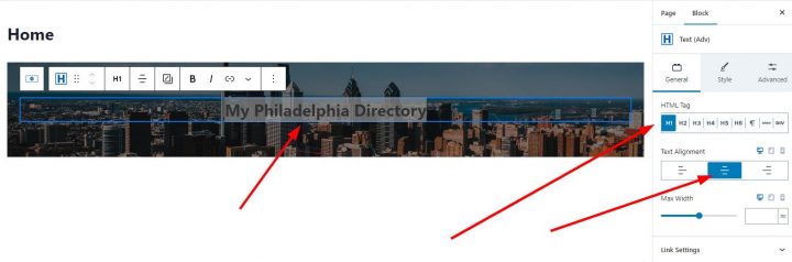 Kadence Directory Hero H1 Title