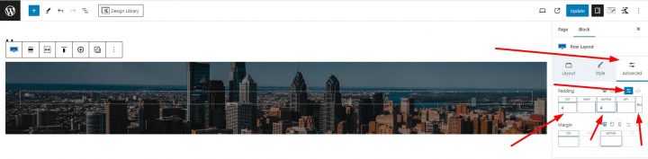 Kadence Directory Hero section Padding