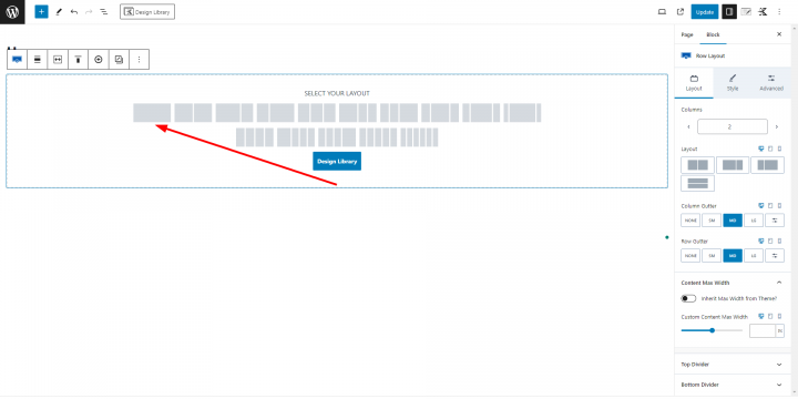 Kadence directory select Row