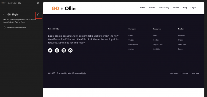 single listing design