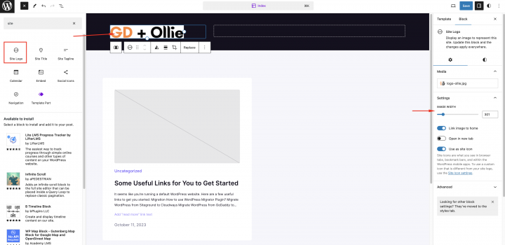 add logo to first column