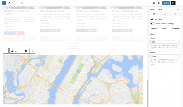 add map to home page