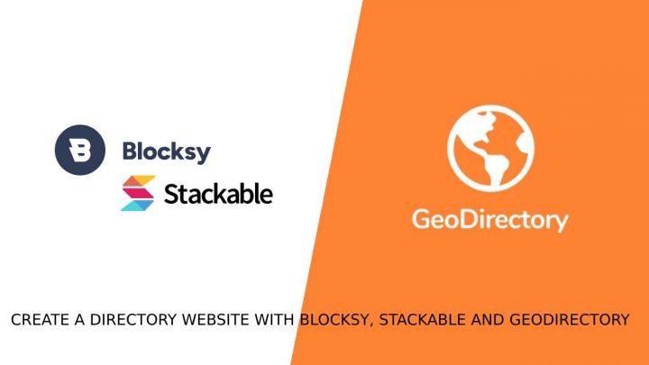 crea sito directory blocksy stackable