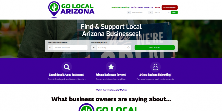 Tre siti Brilliant Directories che condividono lo stesso layout di template