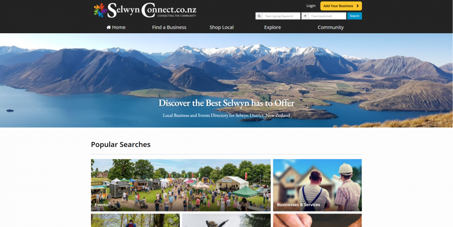 Tre siti Brilliant Directories che condividono lo stesso layout di template