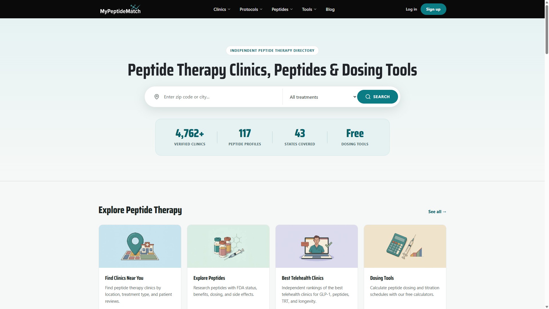 mypeptidematch.com home page